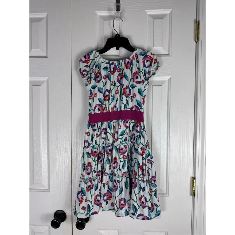 Tea Collection Girls Floral Tiered Dress Size 8